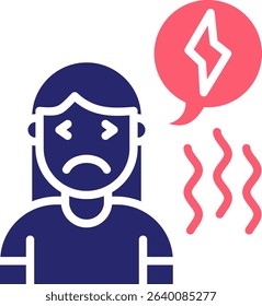 Overwhelmed Icon Fill Vector Illustration