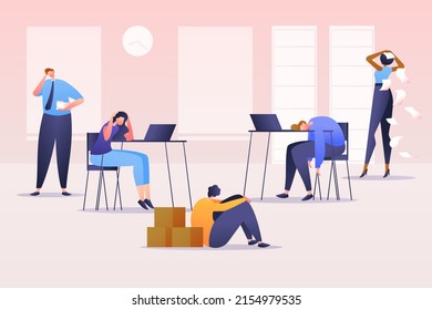 Überwältigt Mann Konzept. Vektorgrafik.