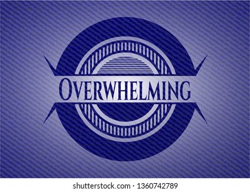 Overwhelming emblem with jean texture