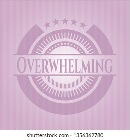 Overwhelming retro pink emblem