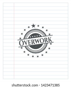 Overwork drawn with pencil strokes. Vector Illustration. Detailed.