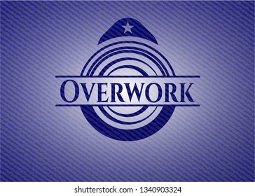 Overwork emblem with jean texture