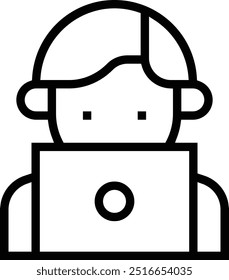 overwork icon. Thin linear style design isolated on white background