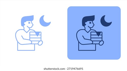 Overwork MixedColor de dos tonos e ilustración de icono de fondo contrastante