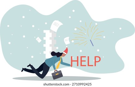 Overwork and overload work make employee exhausted and stressed leads to depression, burnout and low efficiency,about a man and his life.