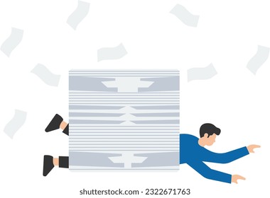Overwork and overload work make employees exhausted and stressed leads to depression, burnout and low efficiency, Unfinished work near deadline

