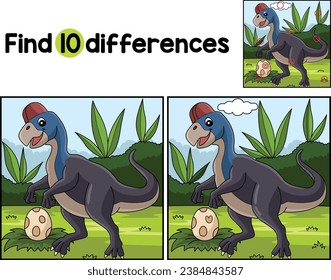 Oviraptor Dinosaur Find The Differences