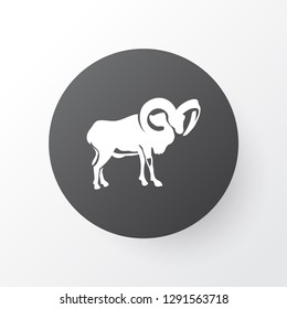 Ovis icon symbol. Premium quality isolated ram element in trendy style.