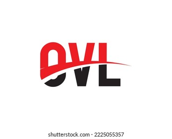Letra OVL Ilustración del vector de diseño del logotipo inicial