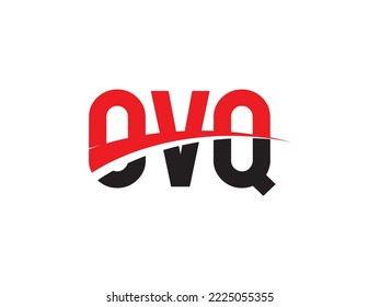 Letra OVQ Ilustración del vector de diseño del logotipo inicial
