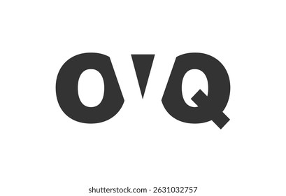 Design do logotipo OVQ. Letra inicial O V Q estilo de fonte em negrito para start-ups de tecnologia, consultoria, marca corporativa. Nome criativo da empresa, manchetes identidade tipográfica, logotipo moderno. Ilustração vetorial.