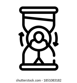 ovretime work line icon vector. ovretime work sign. isolated contour symbol black illustration