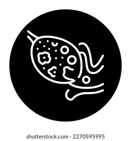 Icono de la línea negra de la ovulación. Fertilización. Pictograma para página web