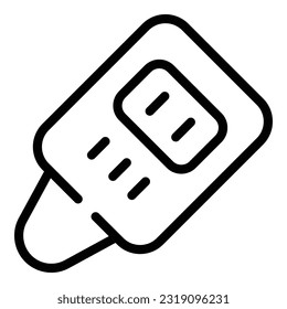 Ovulation pregnancy test icon outline vector. Negative stick. Woman result