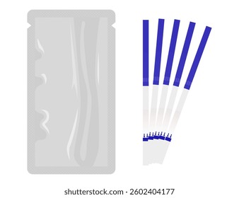 Ovulation test strips showing LH surge, predicting fertile window.