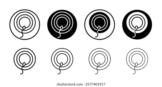 ovule being fertilized by sperm icon Vector logo set flat