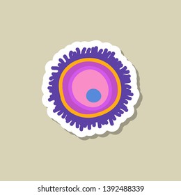 ovum cell doodle icon, vector illustration