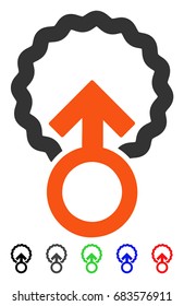 Ovum Penetration flat vector pictograph with colored versions. Color ovum penetration icon variants with black, gray, green, blue, red.