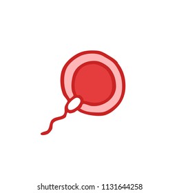 ovum and sperm doodle icon