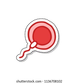 ovum and sperm doodle icon