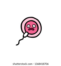 ovum and sperm doodle icon