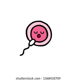 ovum and sperm doodle icon