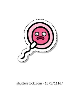 ovum and sperm doodle icon