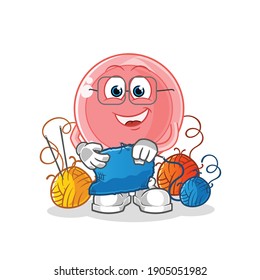 ovum tailor mascot. cartoon vector