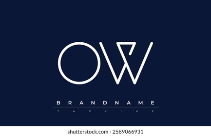 OW Abstract letter logo. This logo icon incorporate with abstract shape in the creative way