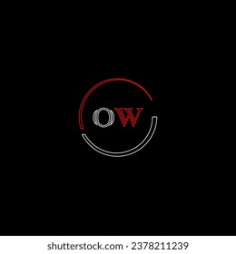 OW creative modern letters logo design template