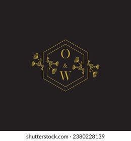 Elegante logo inicial de boda en un diseño profesional de alta calidad que se imprimirá en cualquier medio impreso