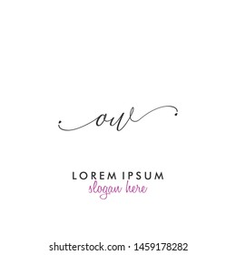 OW Initial beauty monogram logo vector
