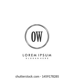 OW Initial beauty monogram logo vector