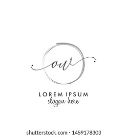 OW Initial beauty monogram logo vector