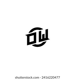 OW initial game logo, banner design for your e-sports or streaming team