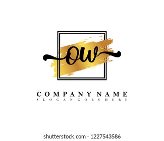 OW Initial handwriting logo concept