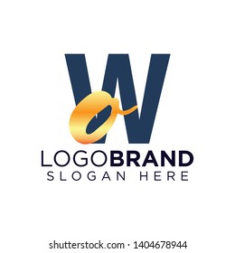 oW Initial Letter Logo Vector
