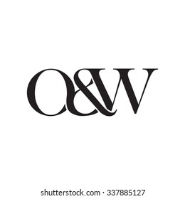 O&W Initial logo. Ampersand monogram logo
