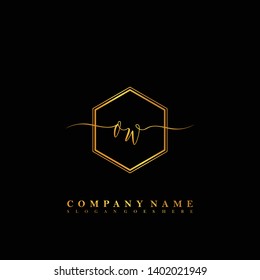OW Initial luxury handwriting logo vector