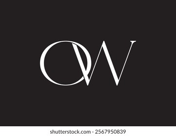 OW letter designs for logo and icons
