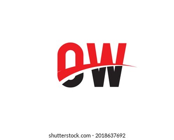 Plantilla de diseño de logotipo inicial de carta OW