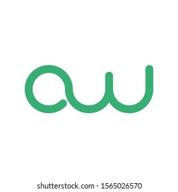 OW letter logo template vector icon design