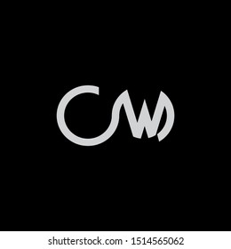 OW Letter monogram with abstrac concept style design