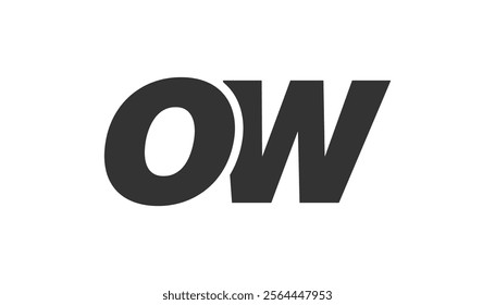 OW Techno Editable Font Logo For Corporate Branding. Bold, Futuristic Design With Unique Typographic Ideas. Minimal Custom Type And Dynamic Letter Variations For Promotion, Printing, And Book Titles