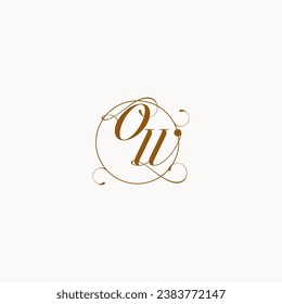 OW uniquely wedding logo symbol of your marriage and you can use it on your wedding stationary