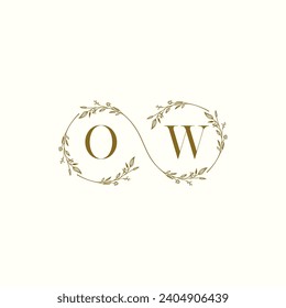 OW wedding infinity in elegant monogram with high quality professional design that will print well