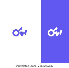 OW, WO letter branding logo