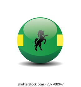 Owaqua circle button flag background texture. Vector illustration.