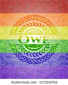 Owe lgbt colors emblem 