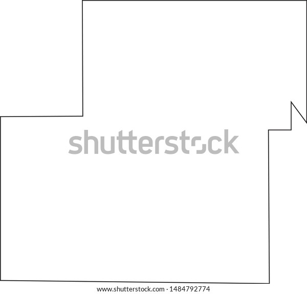 Owen County Map State Indiana United Stock Vector Royalty Free